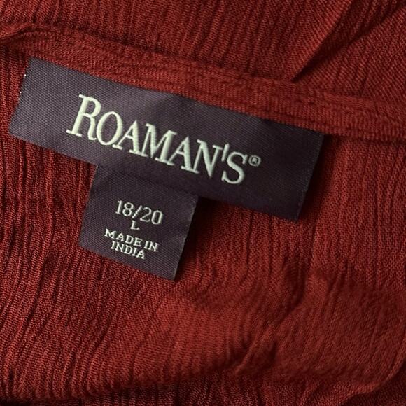 NEW - ROAMAN'S women's burgundy maxi dress - PLUS SIZE 18/20 (L) - Picture 9 of 16